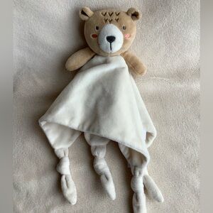 Nemcor Plush Bear Security Blanket Cream and Tan Comfort Lovey